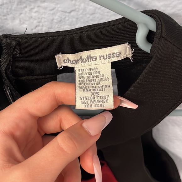 charlotte russe womens XS black and red dress - Picture 3 of 3